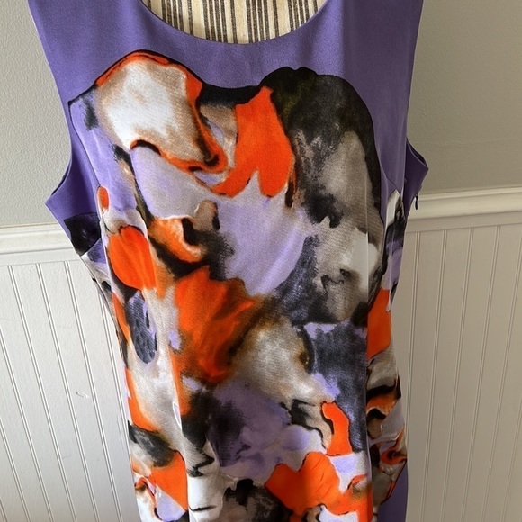 Voir Voir Sleeveless Printed Dress Size 14 - Picture 2 of 5